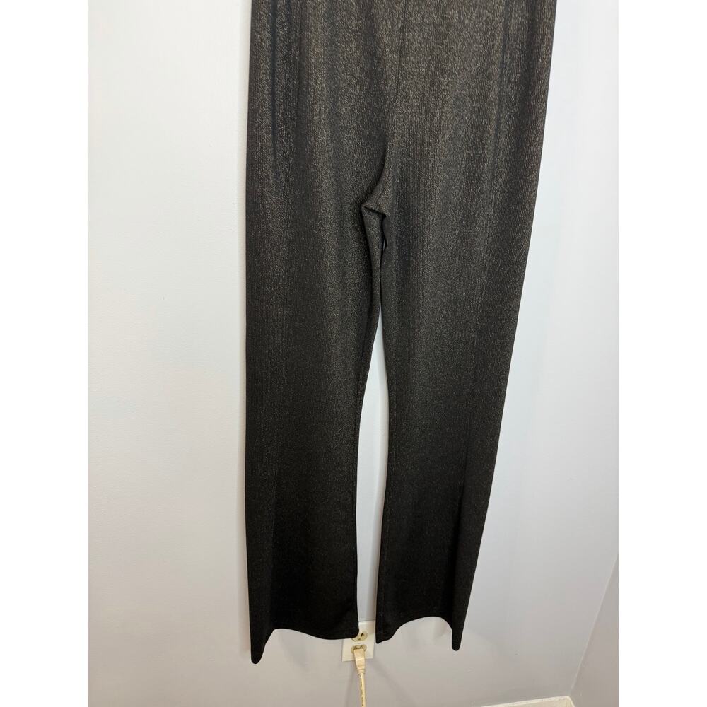 SPANX Women Air-essentials Shine Wide Leg Pant Stretch Black Gunmetal Shimmer M - Picture 4 of 12